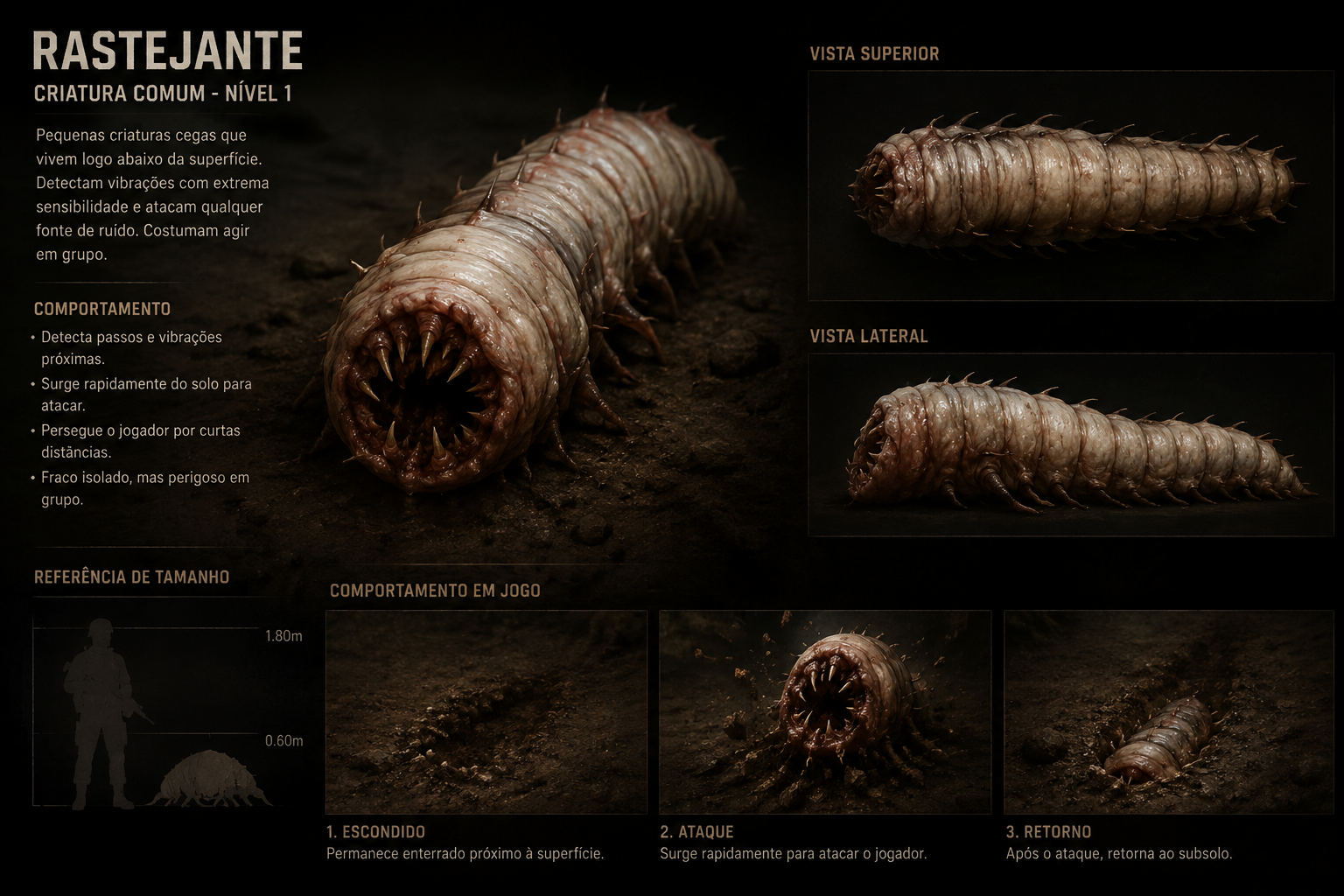 Concept Art Oficial: Rastejante - Nível 1
